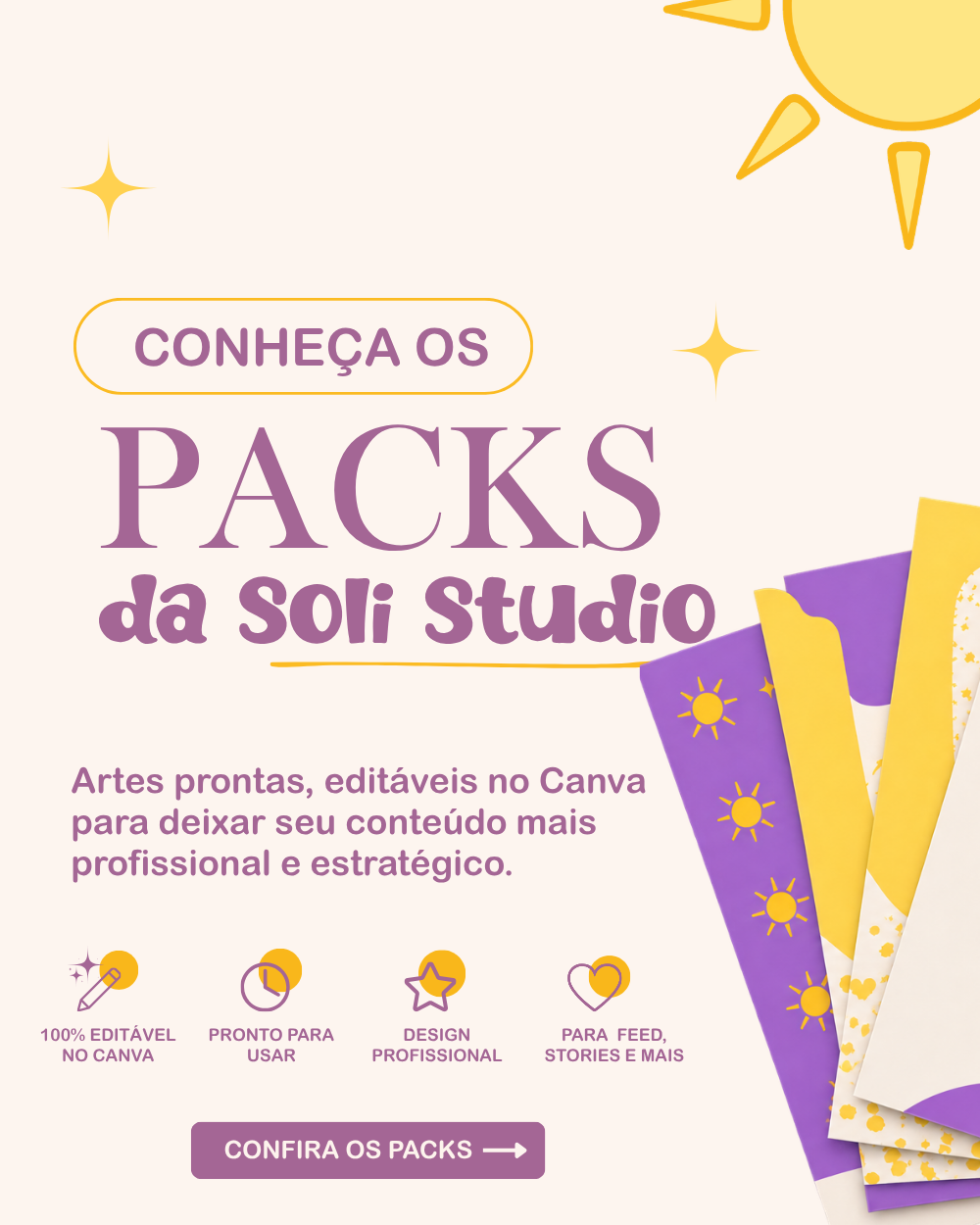 Conheça os packs da Soli Studio